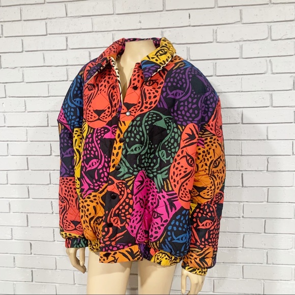 FARM Rio Colorful Animal Print Puffer Jacket - Picture 9 of 10